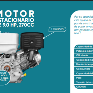 Motor estacionario de 9.0HP, 270CC