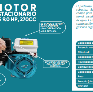Motor estacionario de 9.0HP ,  270CC